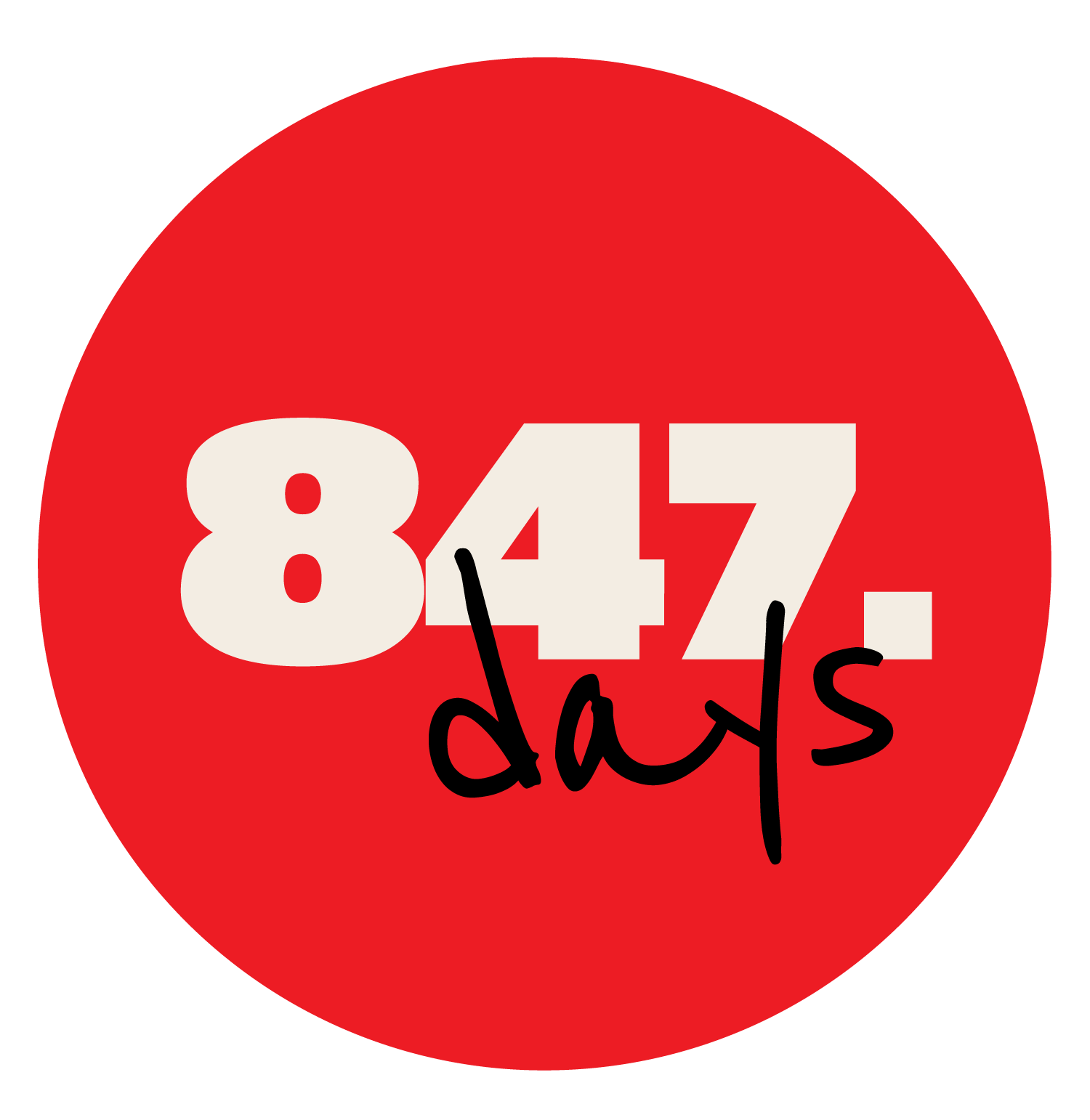847 days sticker